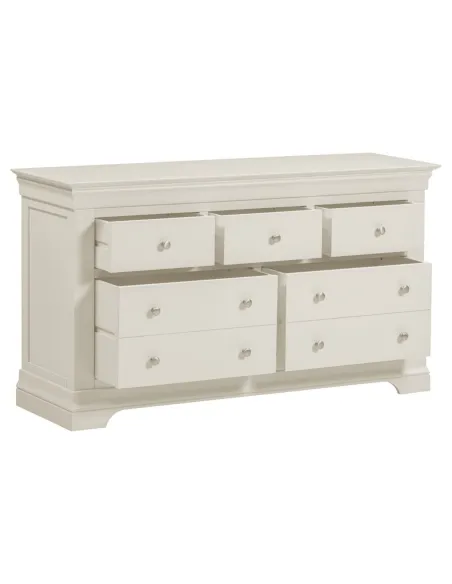 Bordeaux 3+2 Drawer Chest - Ivory | Murphy Furniture