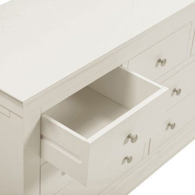 Bordeaux 3+2 Drawer Chest - Ivory | Murphy Furniture