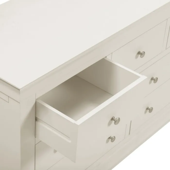 Bordeaux 3+2 Drawer Chest - Ivory | Murphy Furniture