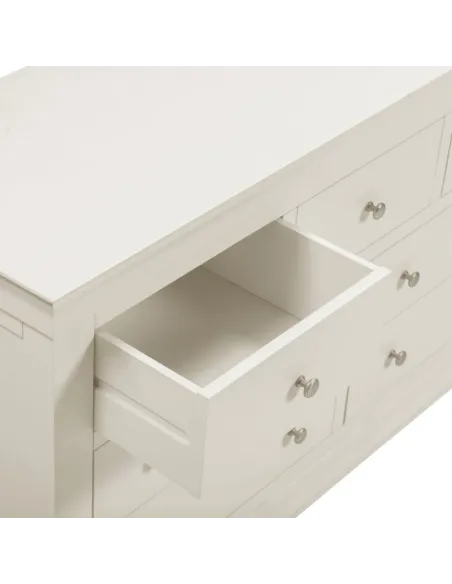 Bordeaux 3+2 Drawer Chest - Ivory | Murphy Furniture