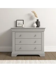 Bordeaux 3 Drawer Chest - Pebble Grey | Murphy Furniture
