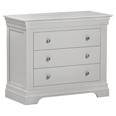 Bordeaux 3 Drawer Chest - Pebble Grey | Murphy Furniture