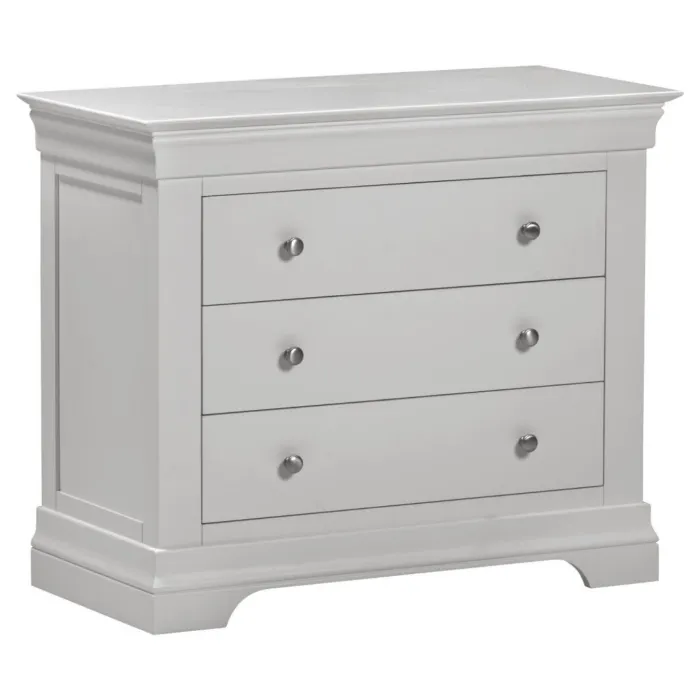 Bordeaux 3 Drawer Chest - Pebble Grey | Murphy Furniture