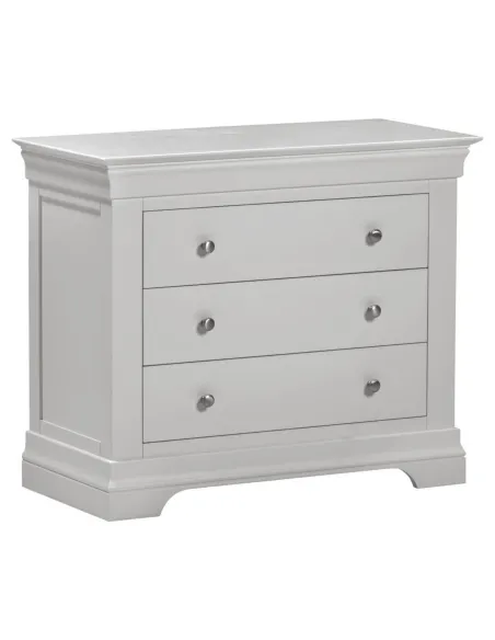 Bordeaux 3 Drawer Chest - Pebble Grey | Murphy Furniture
