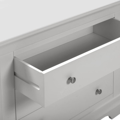 Bordeaux 3 Drawer Chest - Pebble Grey | Murphy Furniture