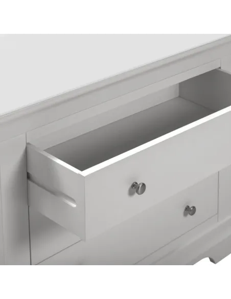 Bordeaux 3 Drawer Chest - Pebble Grey | Murphy Furniture