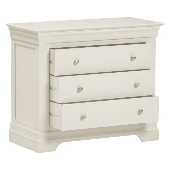 Bordeaux 3 Drawer Chest - Ivory | Murphy Furniture