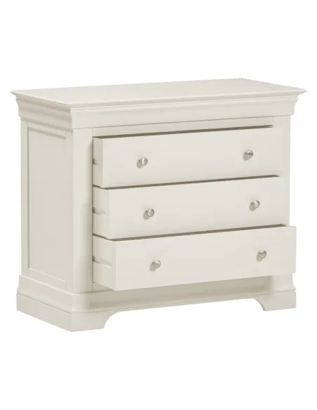 Bordeaux 3 Drawer Chest - Ivory | Murphy Furniture