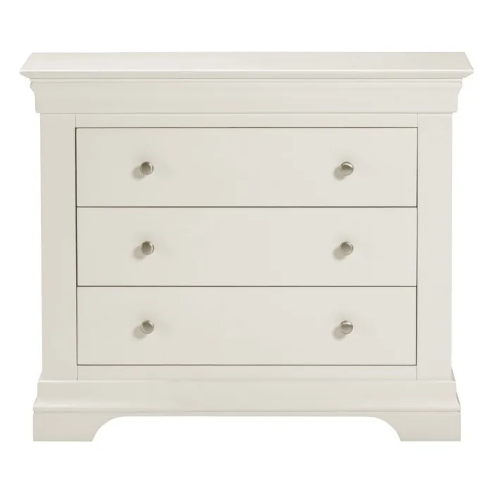 Bordeaux 3 Drawer Chest - Ivory | Murphy Furniture