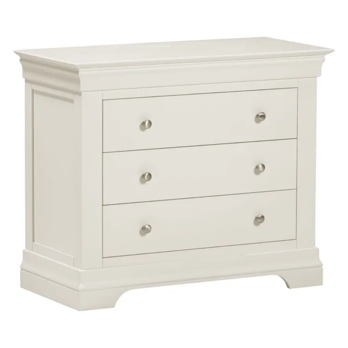 Bordeaux 3 Drawer Chest - Ivory | Murphy Furniture