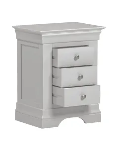 Bordeaux 3 Drawer Bedside Locker - Pebbl | Murphy Furniture 2