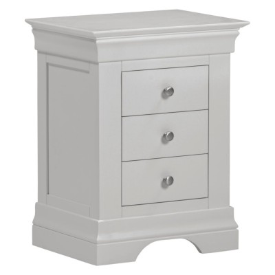 Bordeaux 3 Drawer Bedside Locker - Pebbl | Murphy Furniture