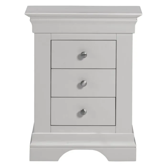 Bordeaux 3 Drawer Bedside Locker - Pebbl | Murphy Furniture