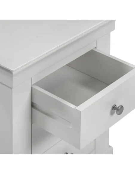 Bordeaux 3 Drawer Bedside Locker - Pebbl | Murphy Furniture