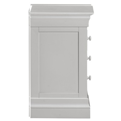 Bordeaux 3 Drawer Bedside Locker - Pebbl | Murphy Furniture
