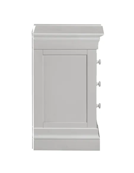 Bordeaux 3 Drawer Bedside Locker - Pebbl | Murphy Furniture