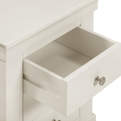 Bordeaux 3 Drawer Bedside Locker - Ivory | Murphy Furniture