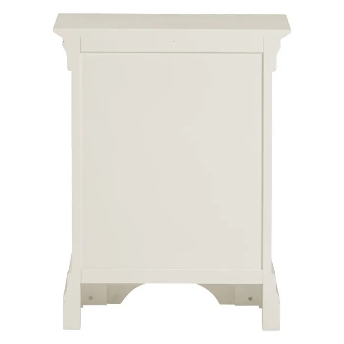 Bordeaux 3 Drawer Bedside Locker - Ivory | Murphy Furniture