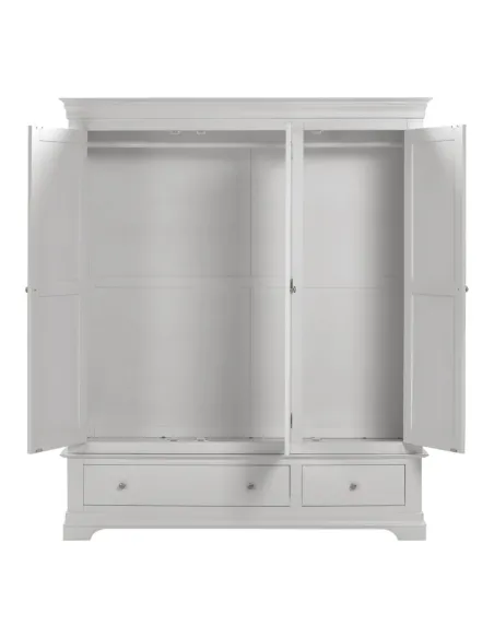 Bordeaux 3 Door Wardrobe - Pebble Grey | Murphy Furniture