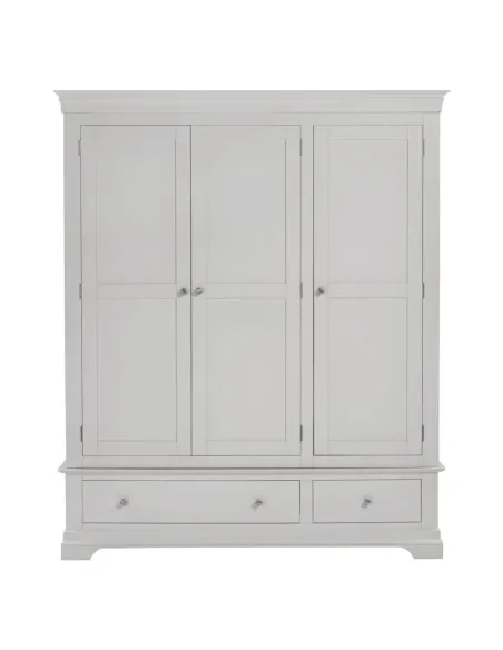 Bordeaux 3 Door Wardrobe - Pebble Grey | Murphy Furniture
