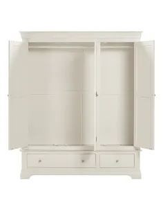 Bordeaux 3 Door Wardrobe - Ivory | Murphy Furniture 2