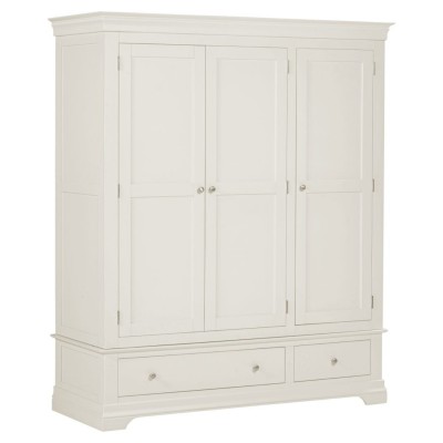 Bordeaux 3 Door Wardrobe - Ivory | Murphy Furniture