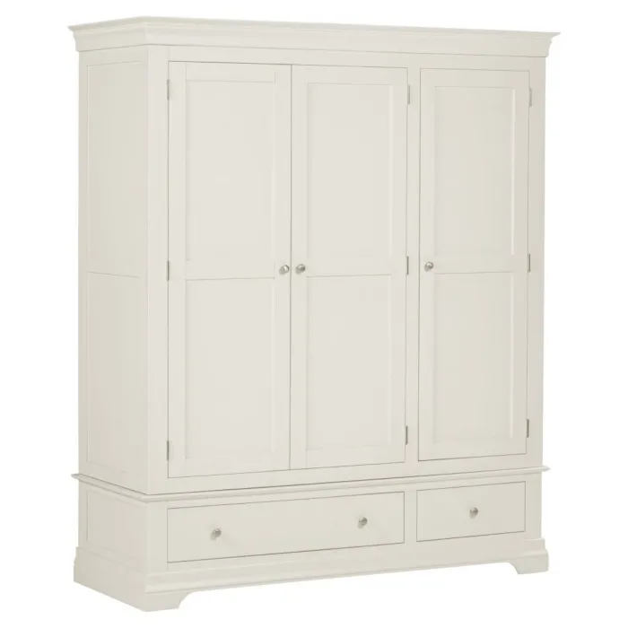 Bordeaux 3 Door Wardrobe - Ivory | Murphy Furniture
