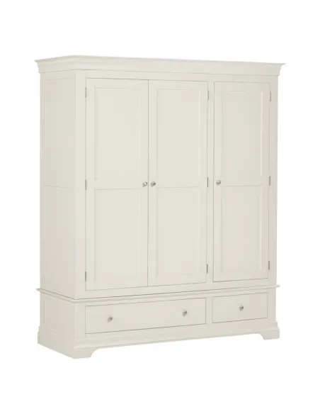 Bordeaux 3 Door Wardrobe - Ivory | Murphy Furniture