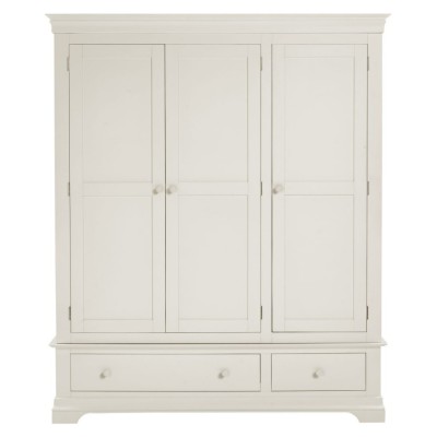 Bordeaux 3 Door Wardrobe - Ivory | Murphy Furniture