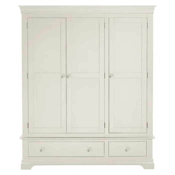 Bordeaux 3 Door Wardrobe - Ivory | Murphy Furniture