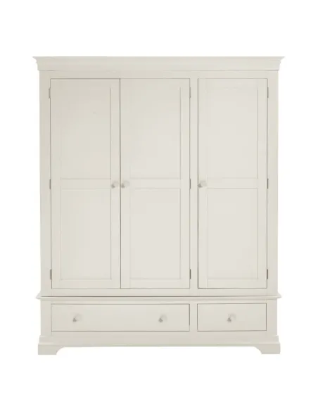 Bordeaux 3 Door Wardrobe - Ivory | Murphy Furniture