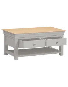 Bordeaux 2 Drawer Coffee Table - Pebble | Murphy Furniture 2