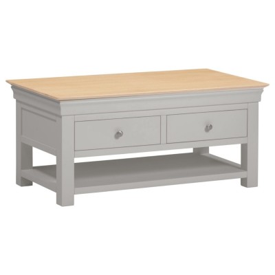 Bordeaux 2 Drawer Coffee Table - Pebble | Murphy Furniture