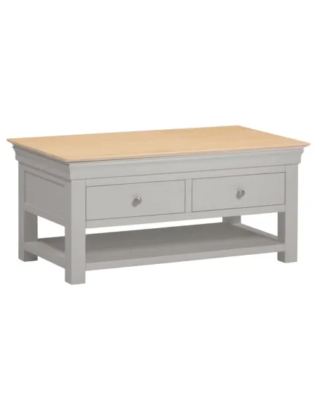 Bordeaux 2 Drawer Coffee Table - Pebble | Murphy Furniture