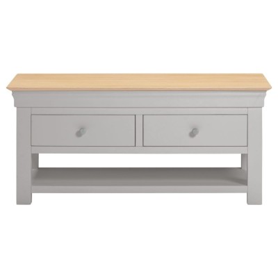 Bordeaux 2 Drawer Coffee Table - Pebble | Murphy Furniture