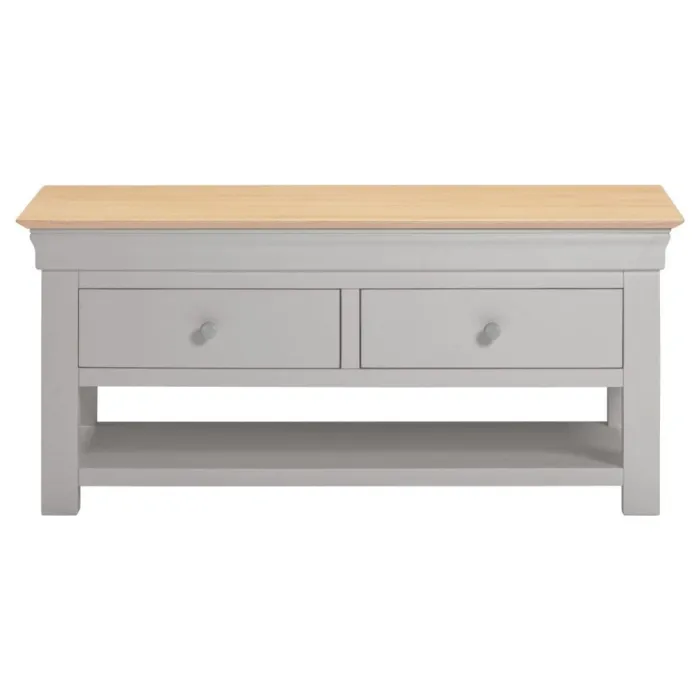 Bordeaux 2 Drawer Coffee Table - Pebble | Murphy Furniture