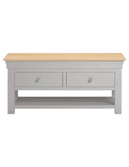 Bordeaux 2 Drawer Coffee Table - Pebble | Murphy Furniture