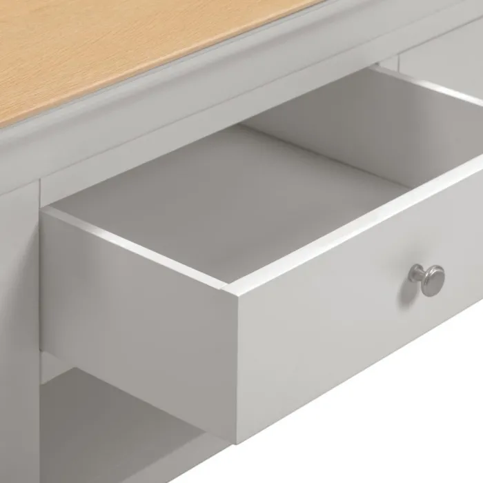 Bordeaux 2 Drawer Coffee Table - Pebble | Murphy Furniture