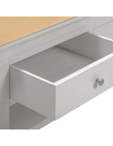 Bordeaux 2 Drawer Coffee Table - Pebble | Murphy Furniture