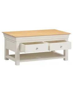 Bordeaux 2 Drawer Coffee Table - Ivory/O | Murphy Furniture 2