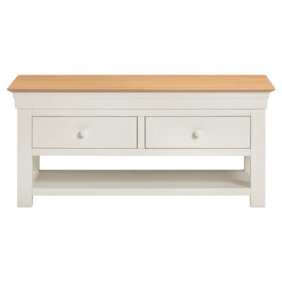 Bordeaux 2 Drawer Coffee Table - Ivory/O | Murphy Furniture