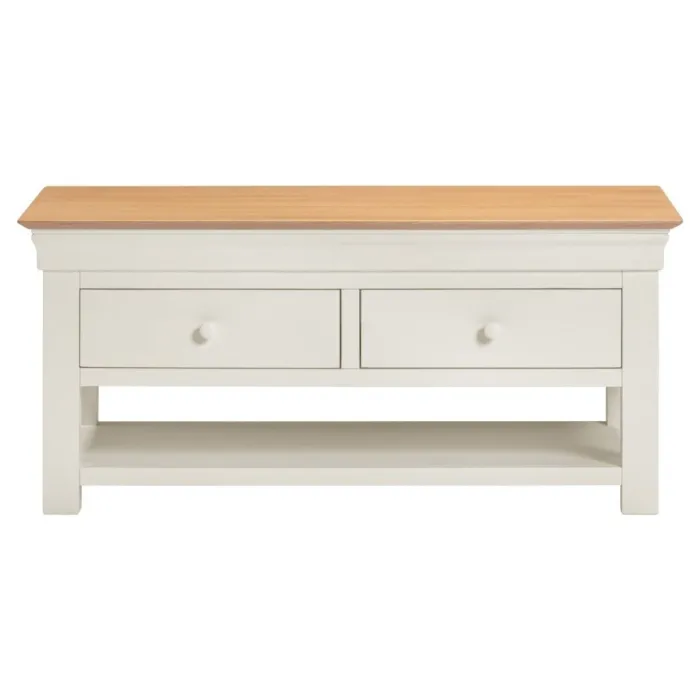 Bordeaux 2 Drawer Coffee Table - Ivory/O | Murphy Furniture