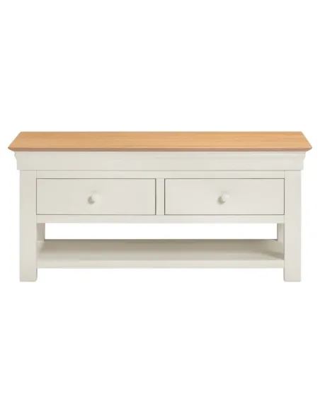 Bordeaux 2 Drawer Coffee Table - Ivory/O | Murphy Furniture
