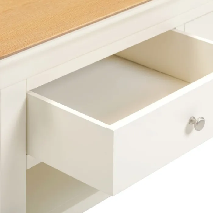 Bordeaux 2 Drawer Coffee Table - Ivory/O | Murphy Furniture