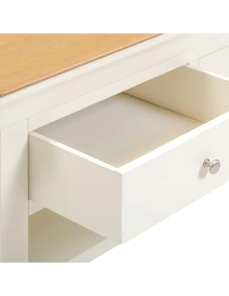 Bordeaux 2 Drawer Coffee Table - Ivory/O | Murphy Furniture