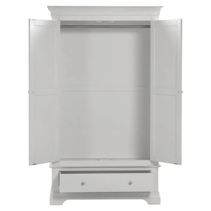 Bordeaux 2 Door Wardrobe - Pebble Grey | Murphy Furniture
