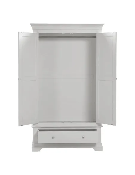 Bordeaux 2 Door Wardrobe - Pebble Grey | Murphy Furniture