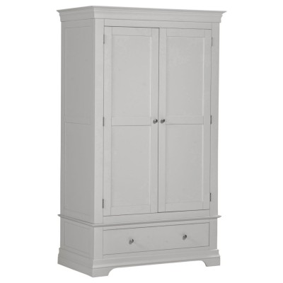 Bordeaux 2 Door Wardrobe - Pebble Grey | Murphy Furniture