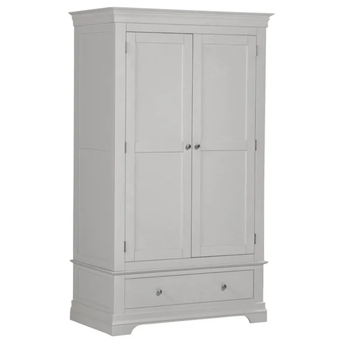 Bordeaux 2 Door Wardrobe - Pebble Grey | Murphy Furniture