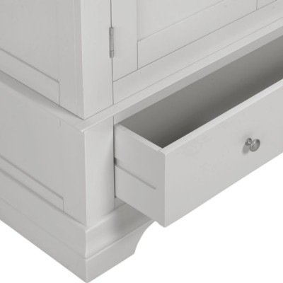 Bordeaux 2 Door Wardrobe - Pebble Grey | Murphy Furniture